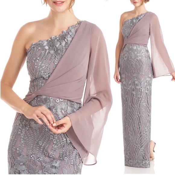 JS Collections like new Nordstrom Amari One-Shoulder Evening Gown JS COLLECTIONS - Picture 4 of 17